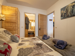 Appartement de charme en résidence 5* skis aux pieds avec piscine, jaccuzi, sauna, et hammam 